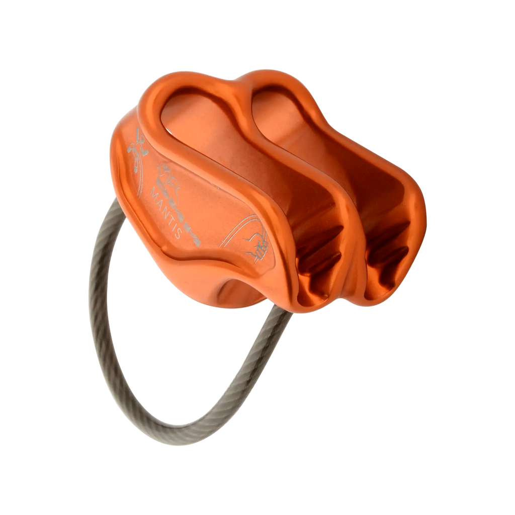 Belay plate double tube device