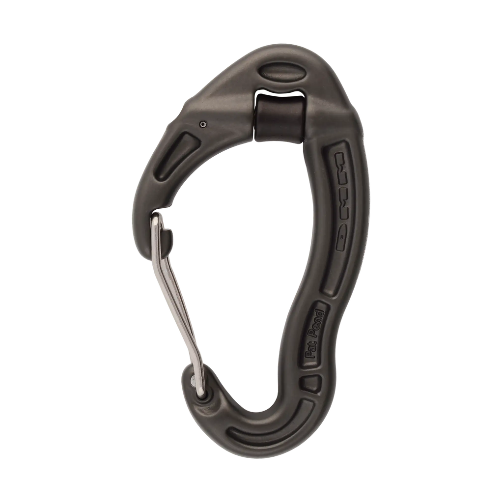 pulley built into the carabiner wire gate matt grey