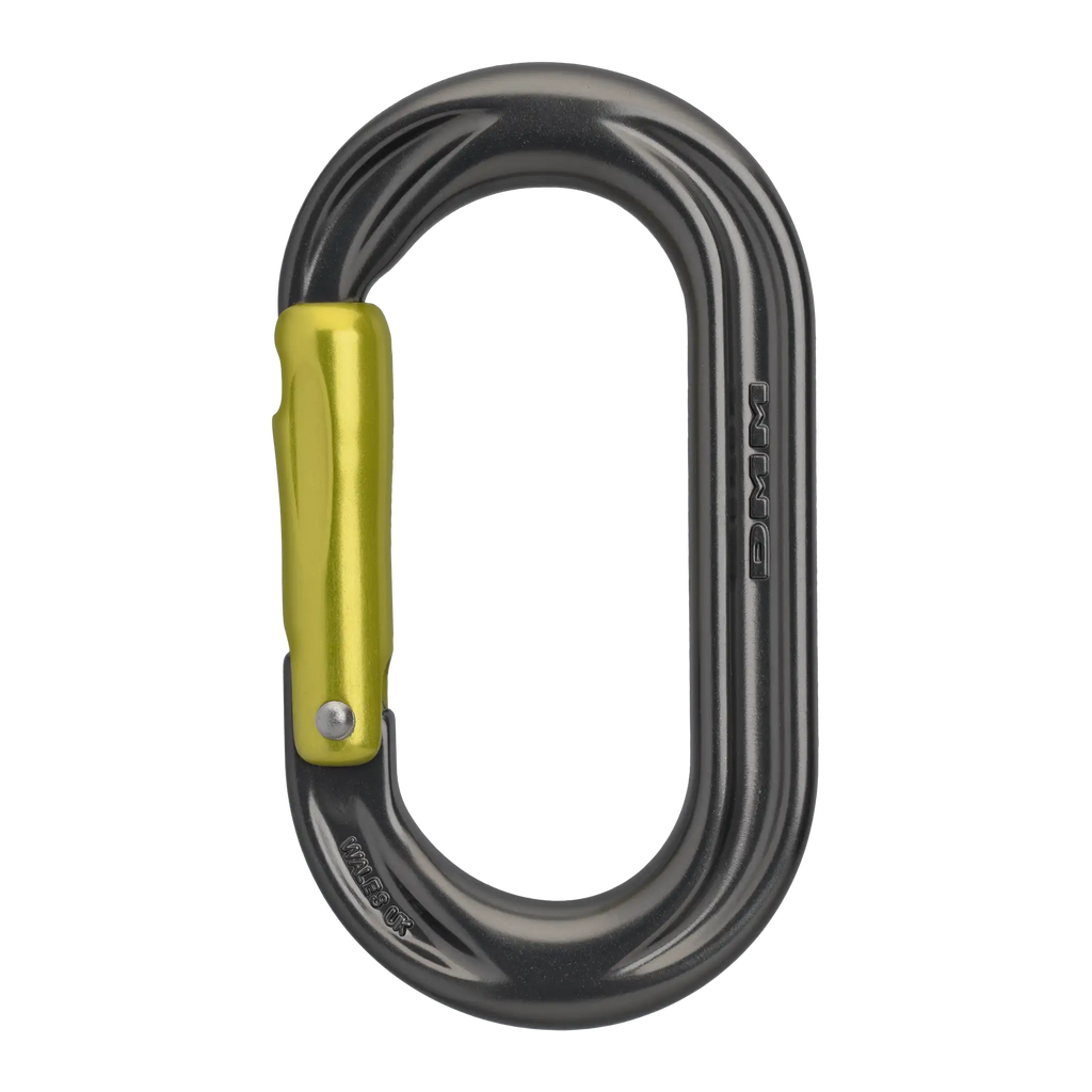 oval solid gate carabiner clean nose for no snag titanium