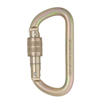 steel carabiner for industrial use screwgate