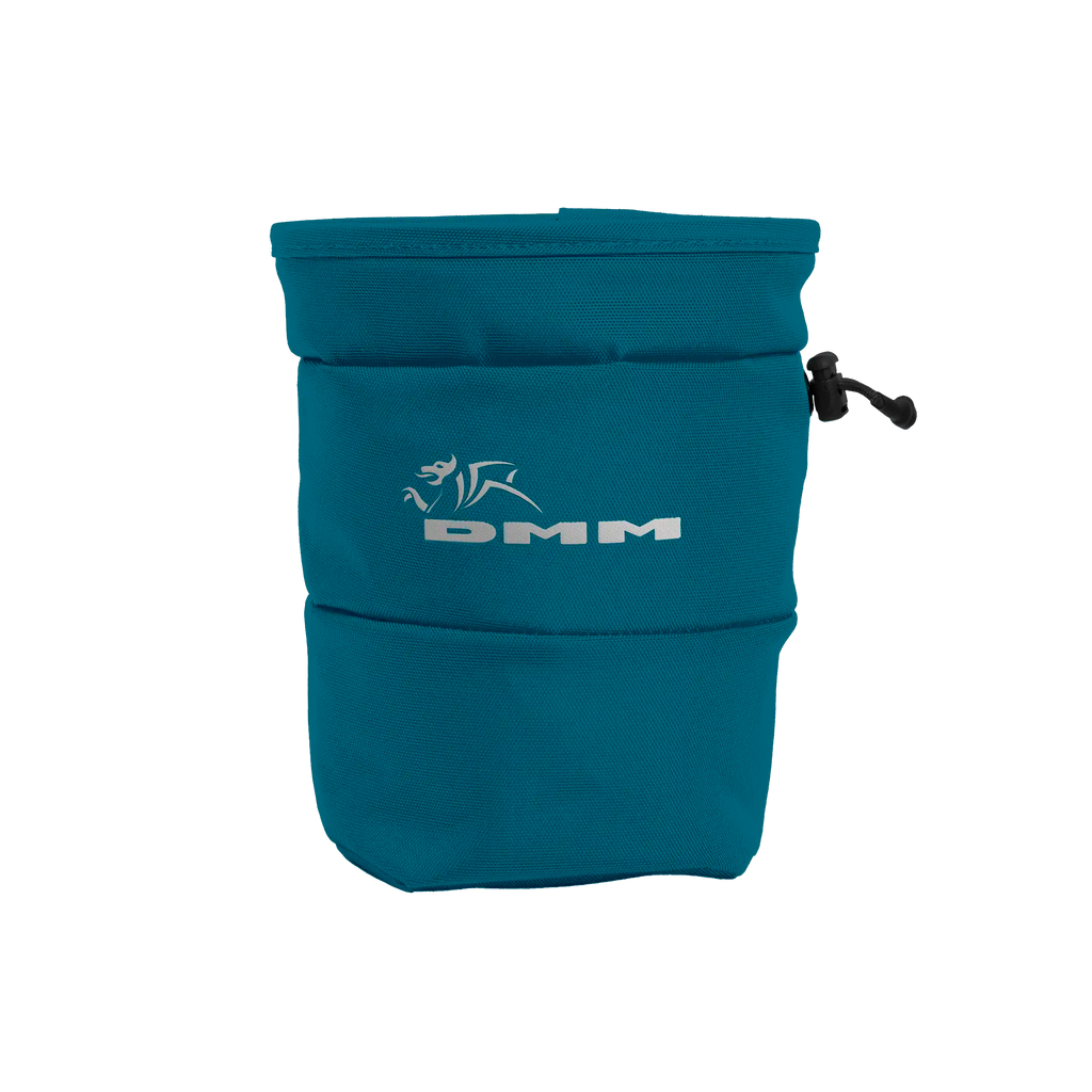 Blue climbing chalk bag